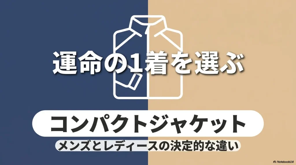 ノースフェイスコンパクトジャケットのメンズとレディースの決定的な違いを示すタイトル画像