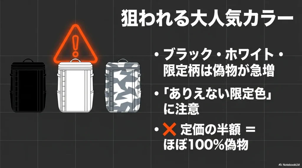 ブラックやホワイト、限定柄など偽物が急増しやすいヒューズボックスの人気カラーとありえない限定色への注意喚起