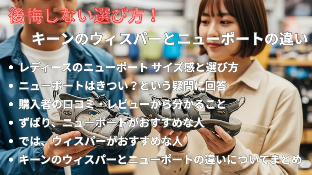 後悔しない選び方！キーンのウィスパーとニューポートの違い