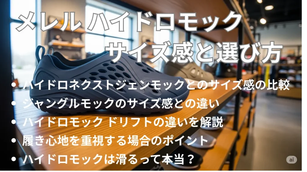 メレル ハイドロモックのサイズ感と選び方