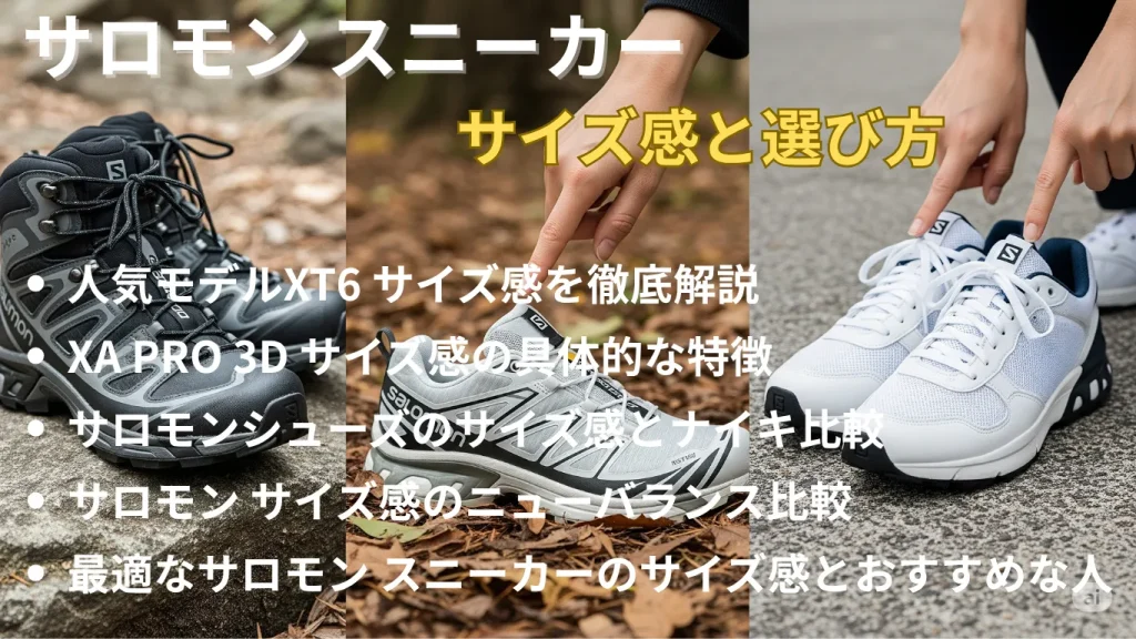 モデル別サロモン スニーカーのサイズ感と選び方