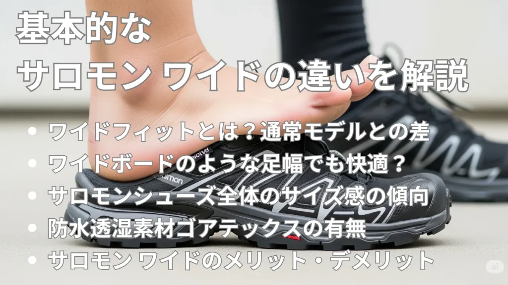 基本的なサロモン ワイドの違いを解説