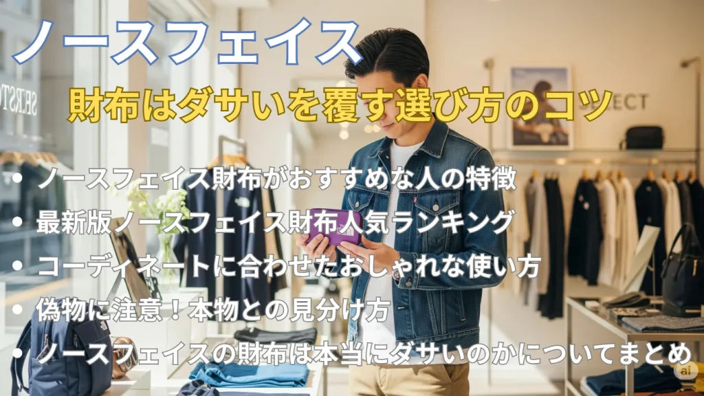 ノースフェイスの財布はダサいを覆す選び方のコツ