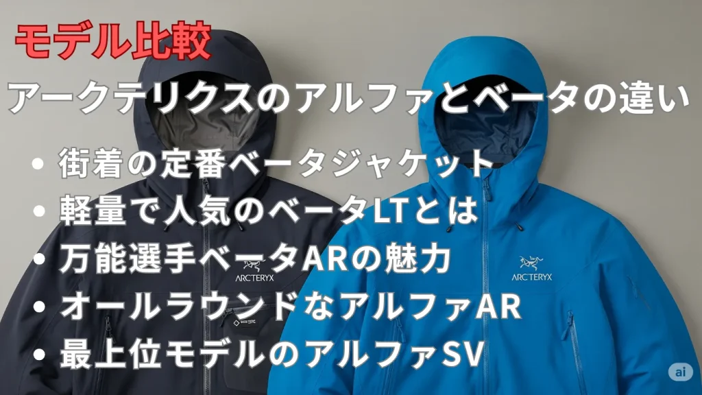 モデル比較で見るアークテリクスのアルファとベータの違い