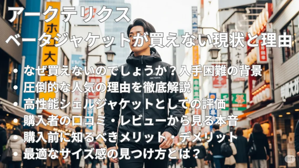 アークテリクスのベータジャケットが買えない現状と理由