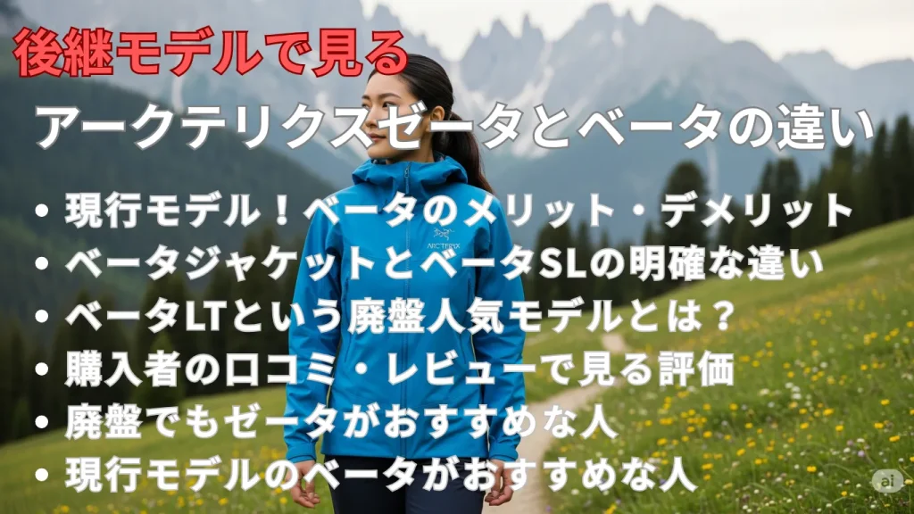 後継モデルで見るアークテリクスゼータとベータの違い