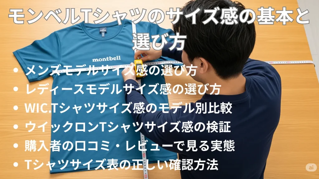 モンベルTシャツのサイズ感の基本と選び方