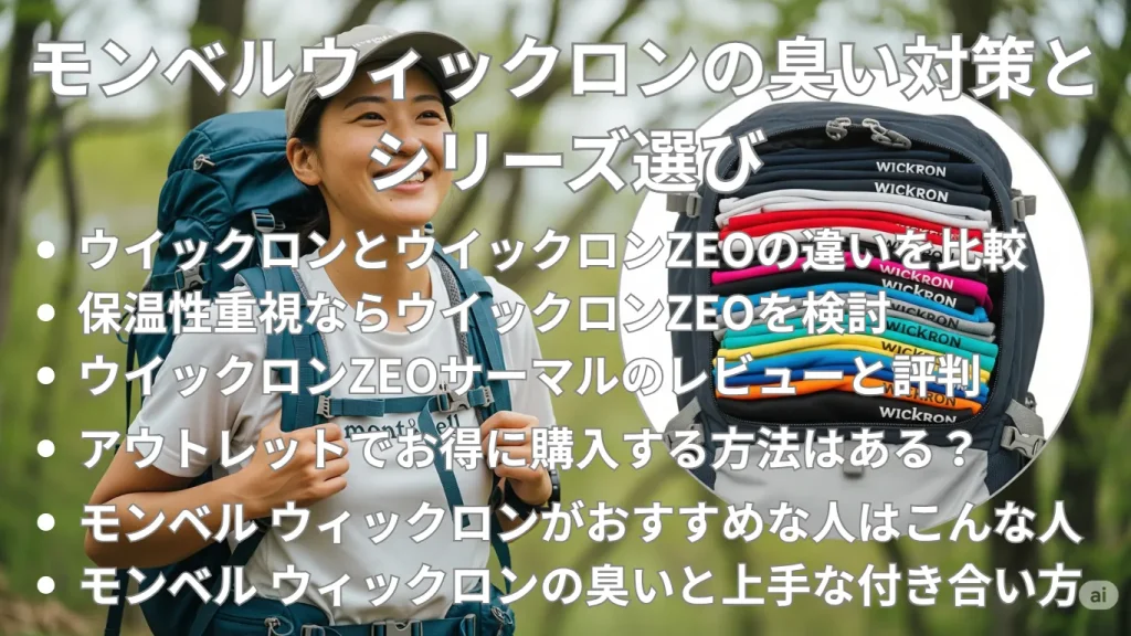モンベルウィックロンの臭い対策とシリーズ選び