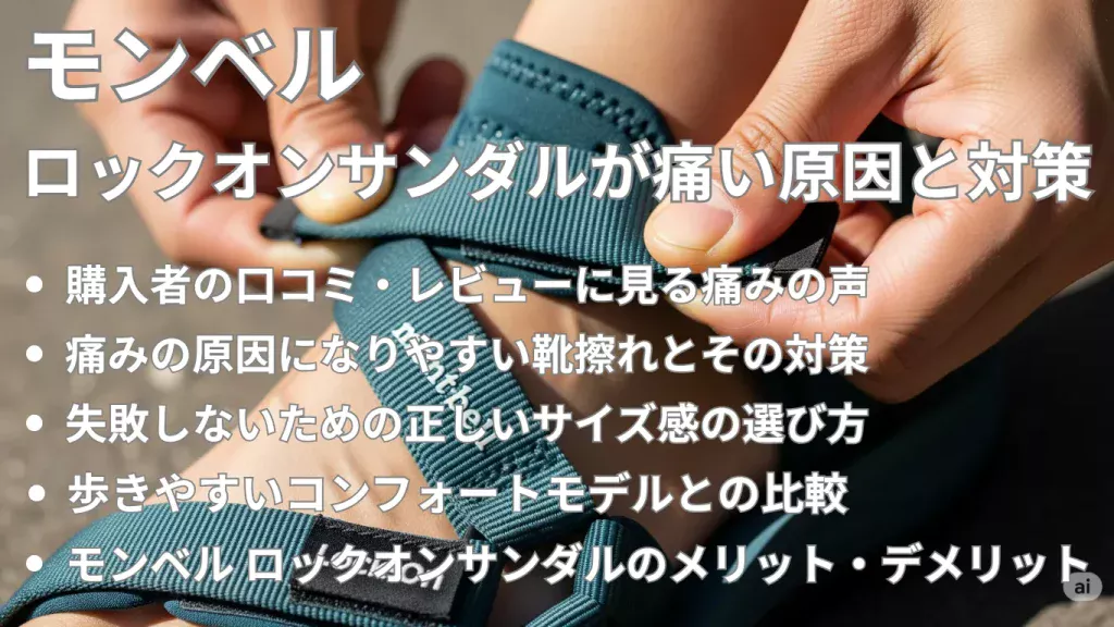 モンベルのロックオンサンダルが痛い原因と対策