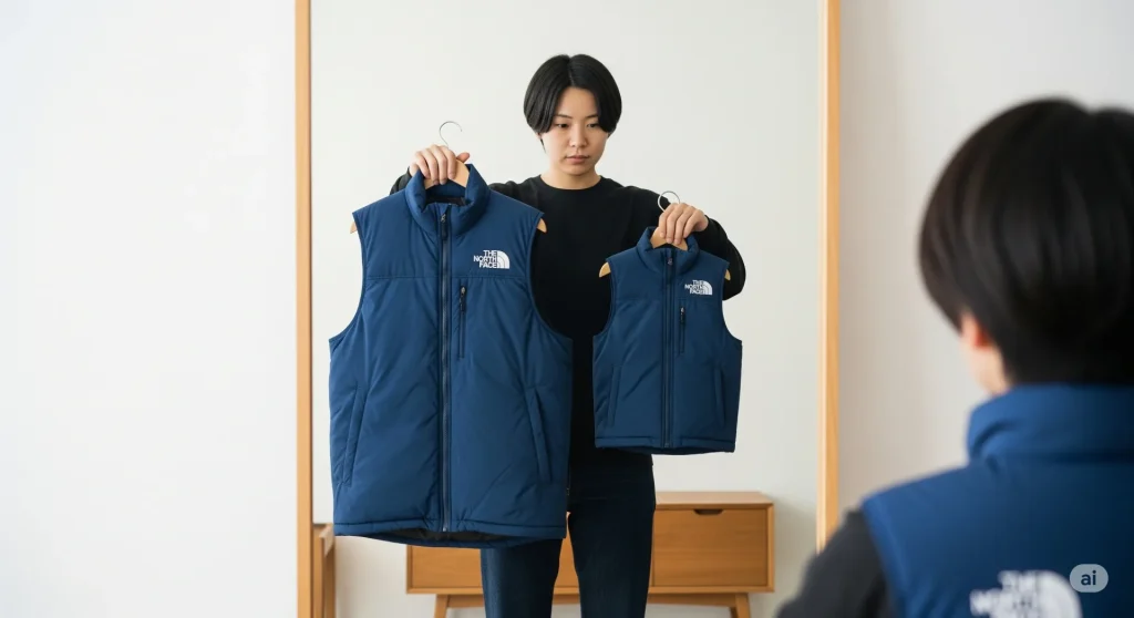 比較でわかるノースフェイスキャンプシエラベストのサイズ感