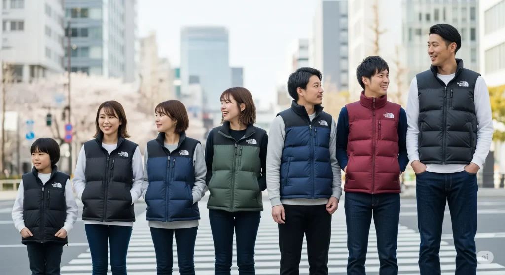 身長別ノースフェイスダウンベストのサイズ感を解説