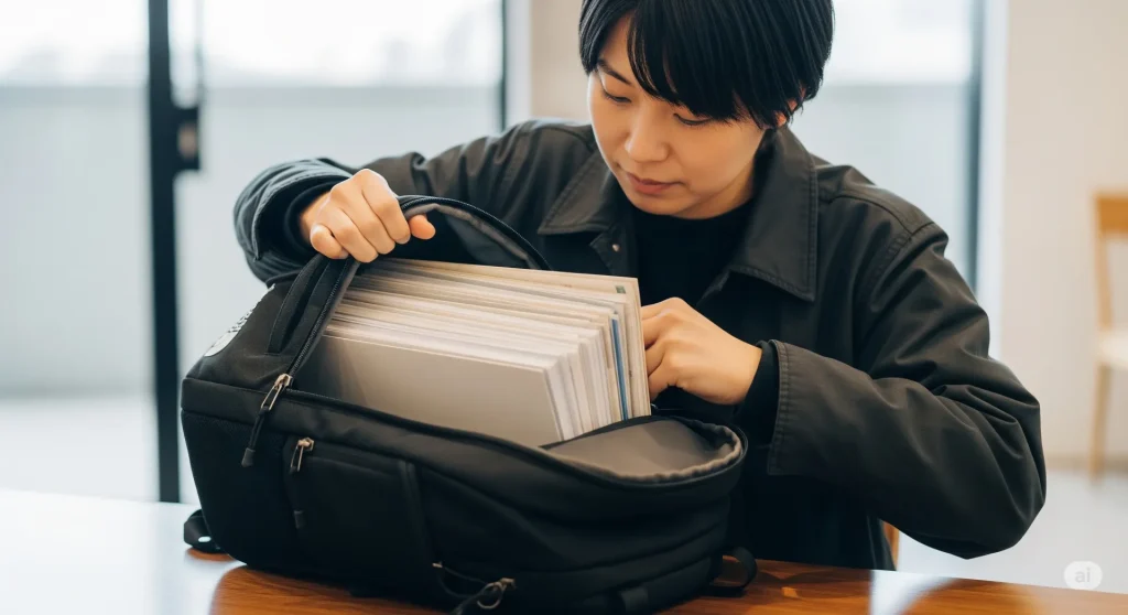ミニショットはA4ファイルも収納可能