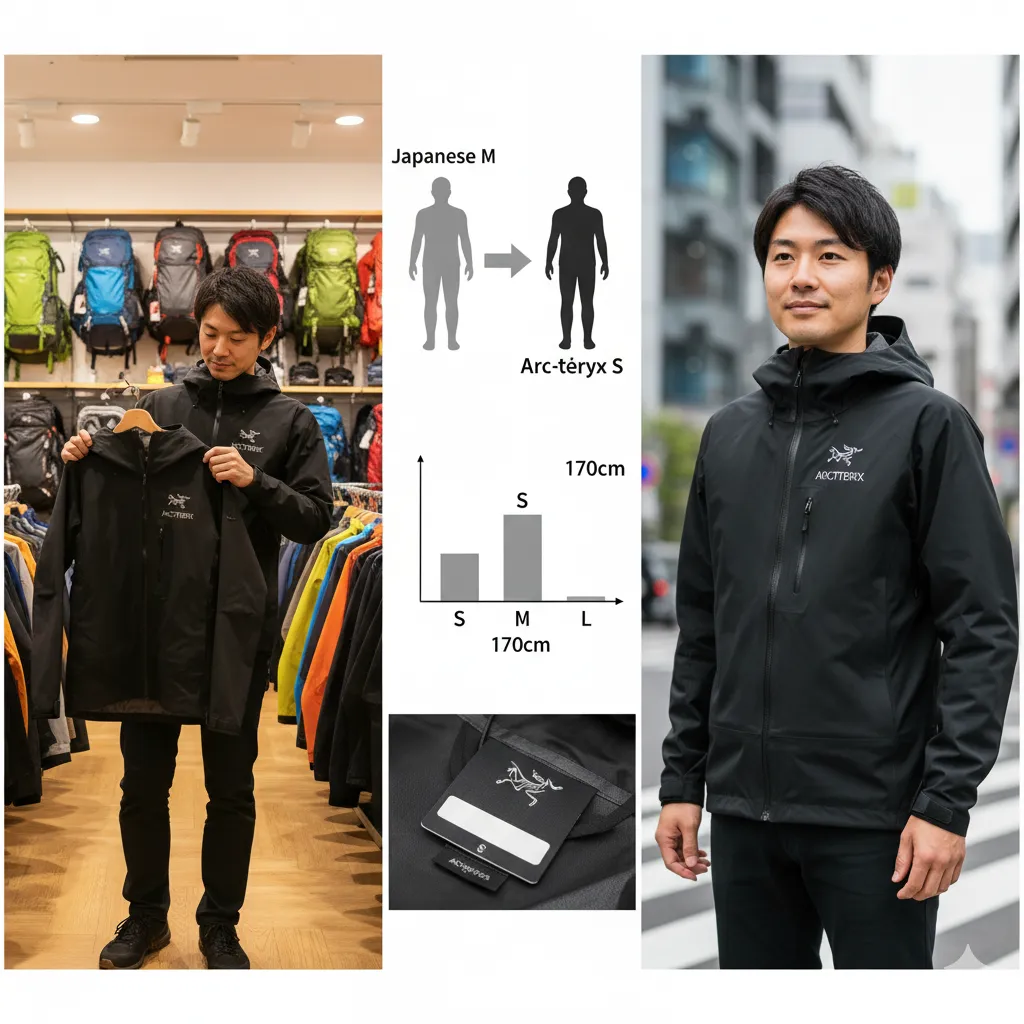 アークテリクスのサイズ感170cmの失敗しない選び方