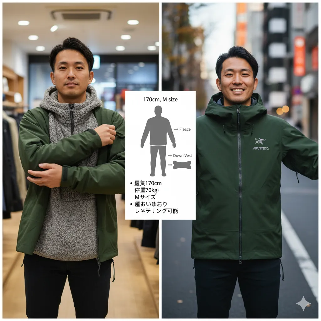 Mサイズの身長とフィット感を解説