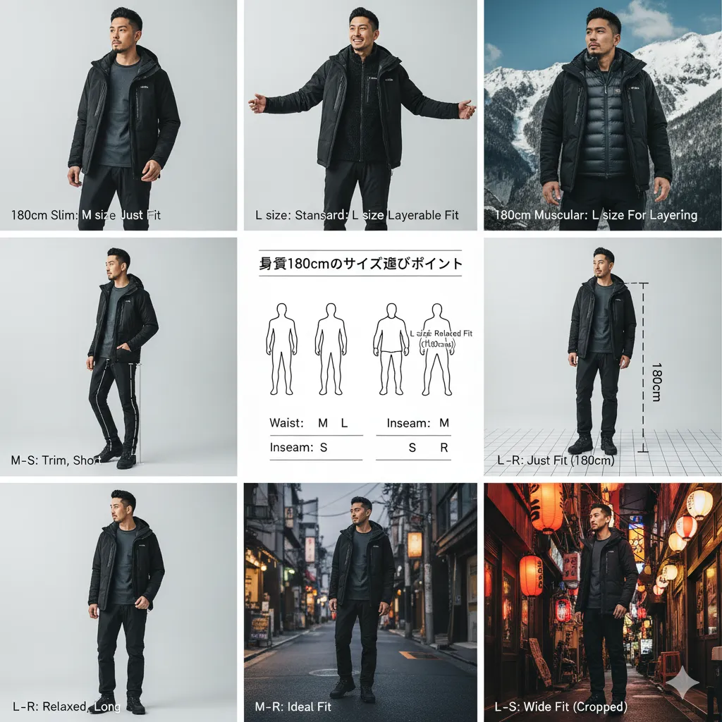 身長180cmのサイズ選びのポイント