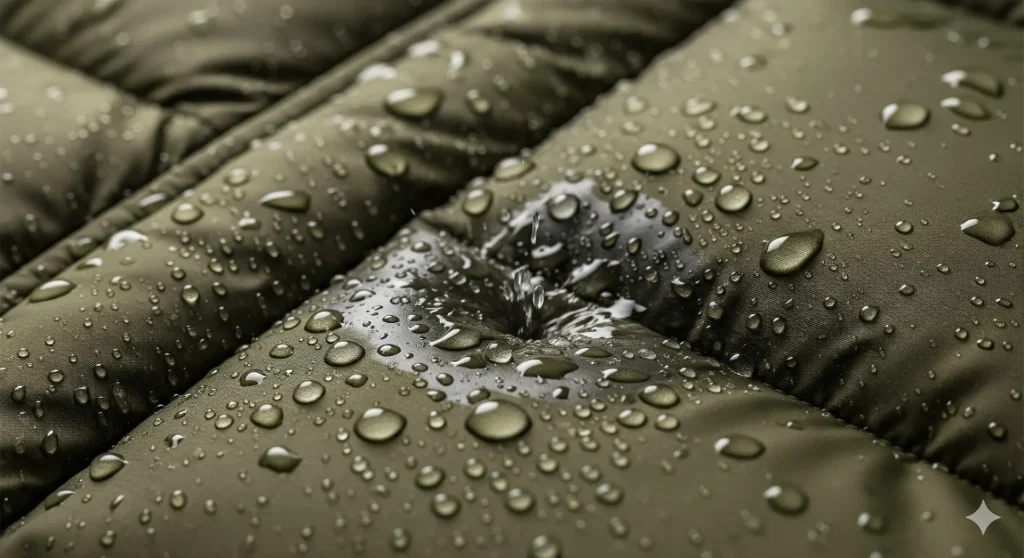 焚火ダウンに防水性能はあるのか？
