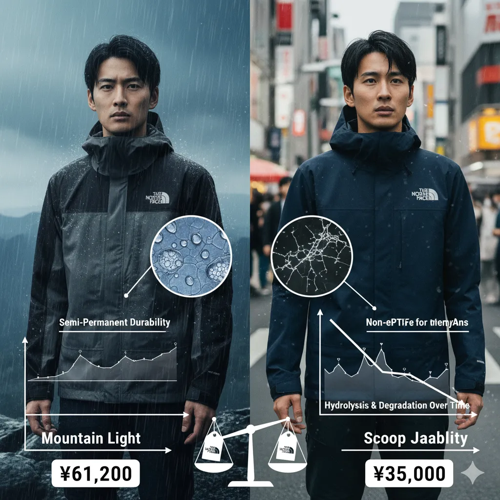 劣化しにくいゴアテックス素材との違い