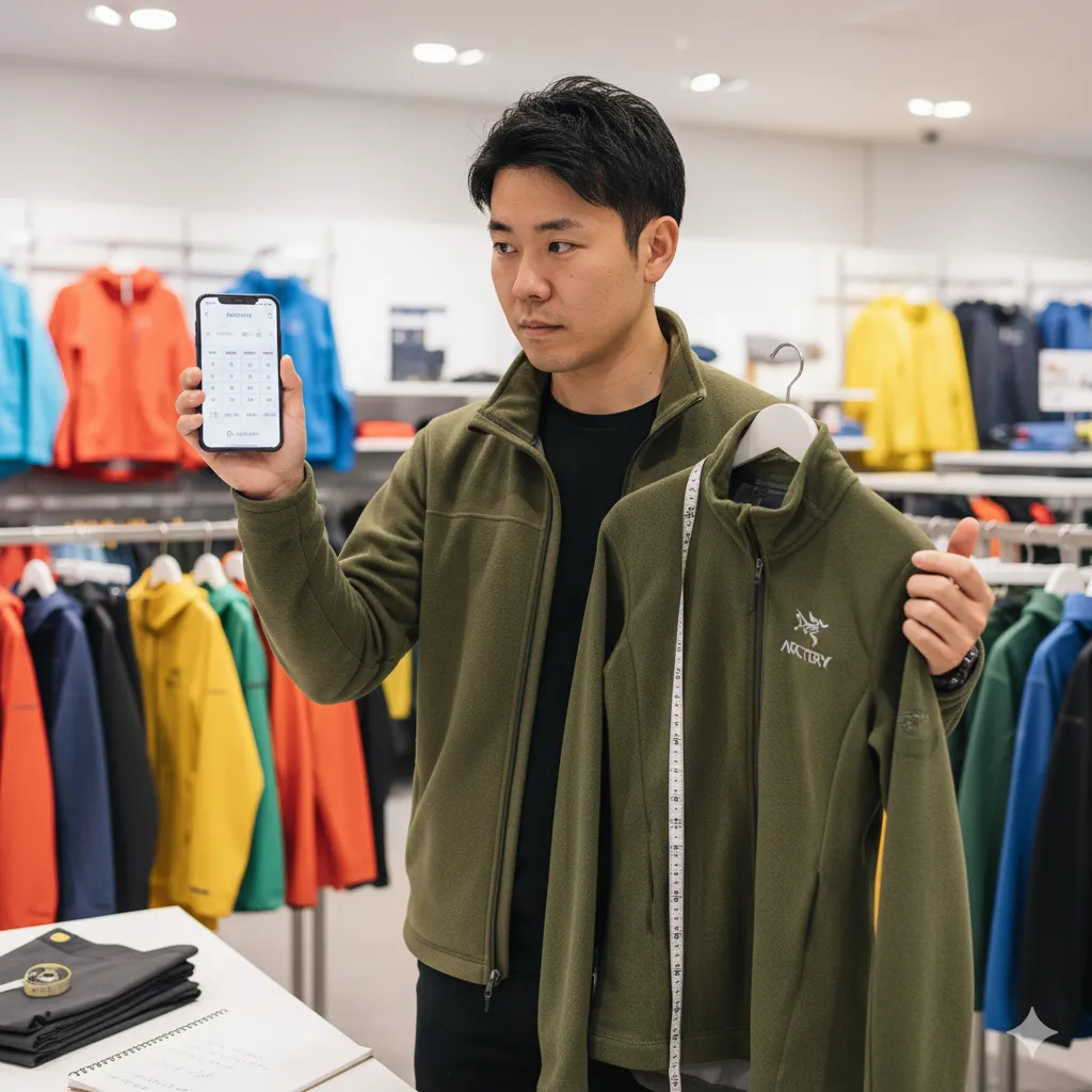 購入前に見るアークテリクスデルタジャケットのサイズ感