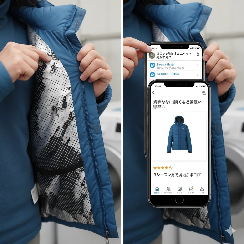 コロンビア オムニヒートが剥がれる原因と評判