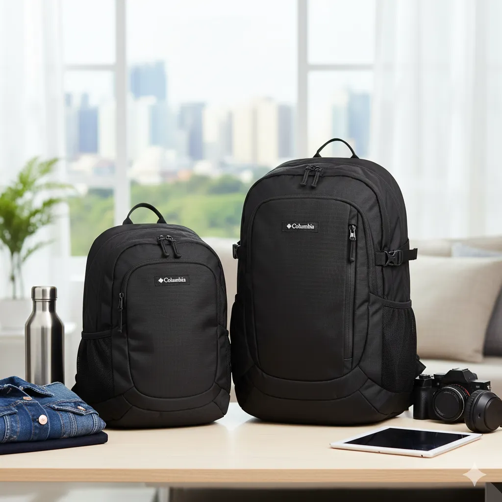 基本的なコロンビアパナシーア30Lと33Lの違いを比較