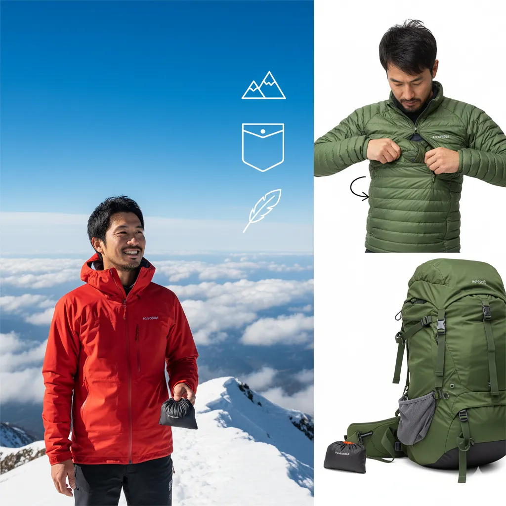 登山で役立つライトヒートジャケットの機能性