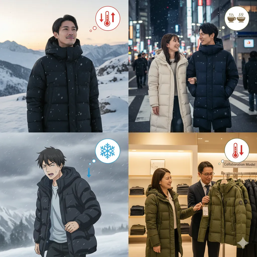 オーロラダウンジャケットは寒い？暖かさ検証