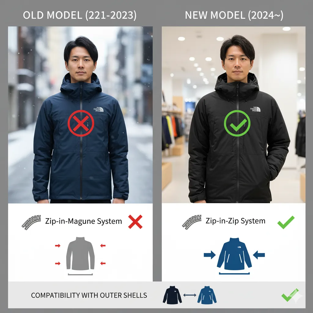 新モデルはジップインジップできない?