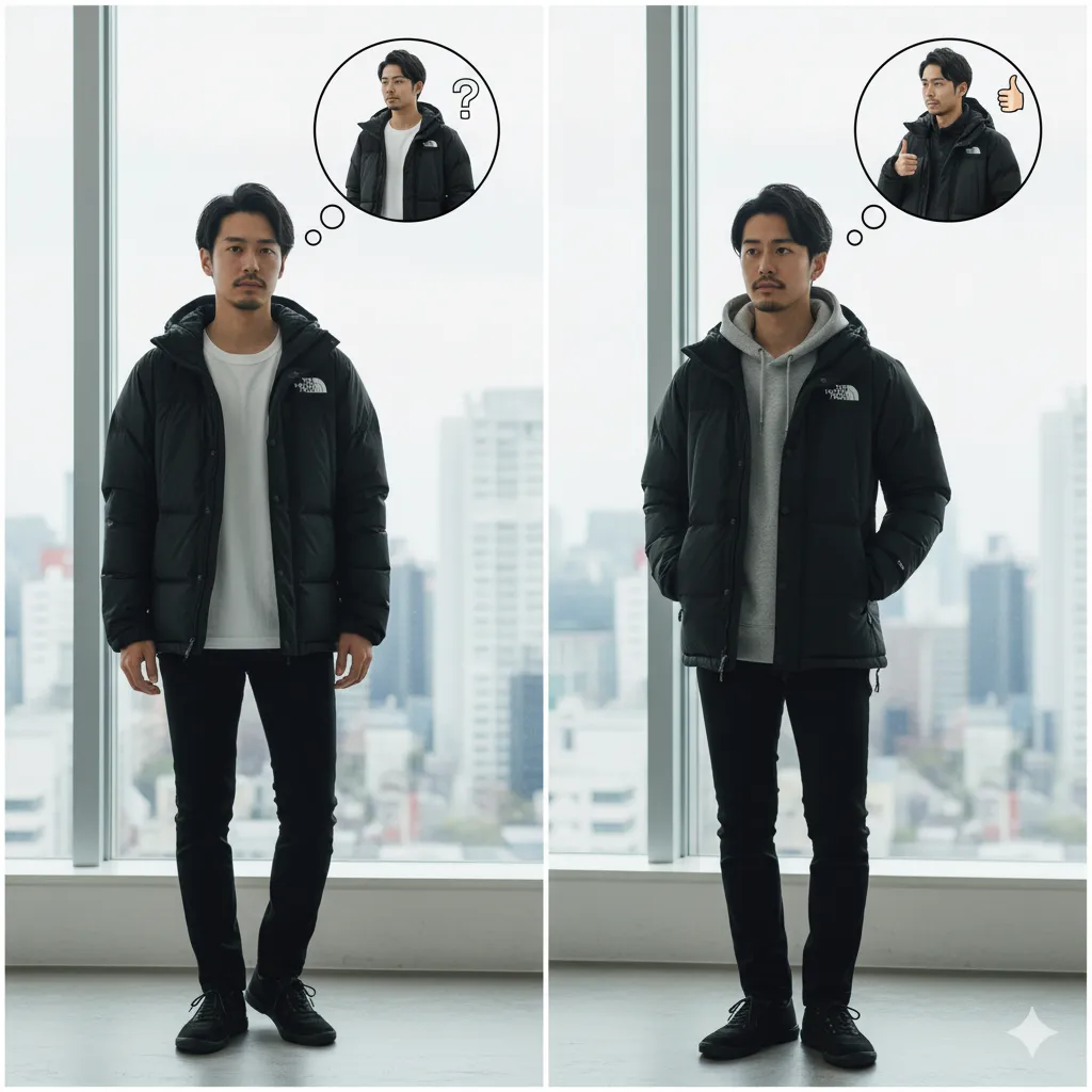 サイズ感172cmの着用例