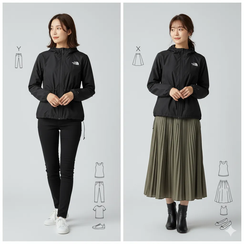 おしゃれなハイドレナウィンドジャケット着こなし術