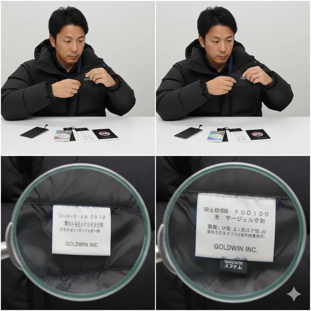 ヌプシ700フィル偽物の見分け方の基本