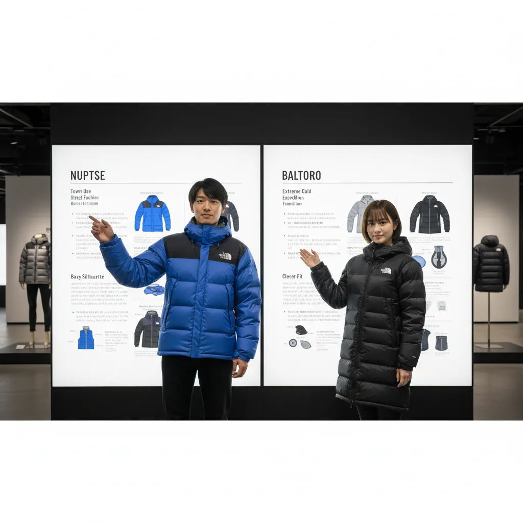 ノースフェイスダウンのヌプシとバルトロの違い
