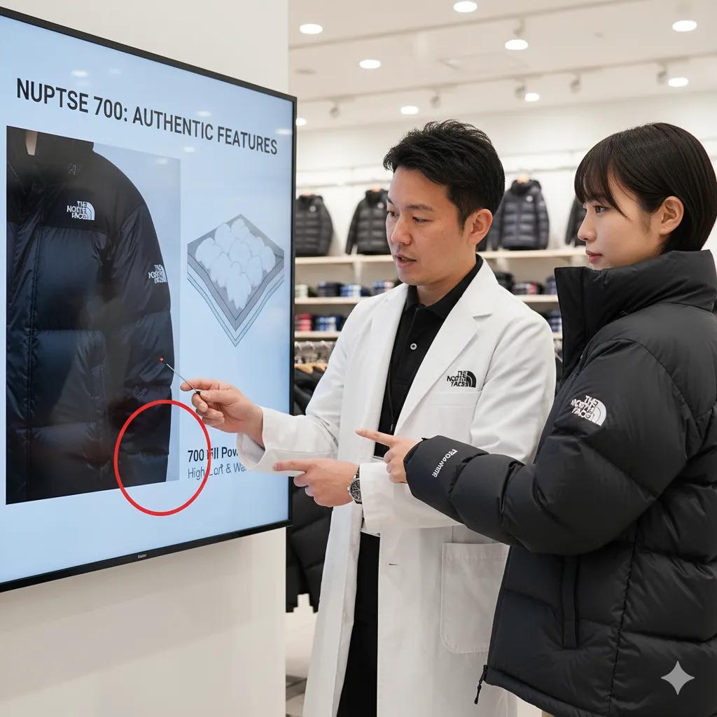ヌプシ700の違いと本物の特徴