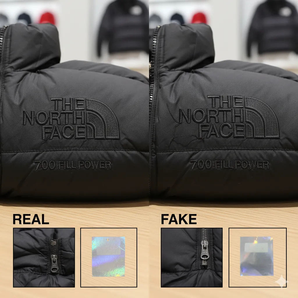 ヌプシ700フィルと偽物の見分け方