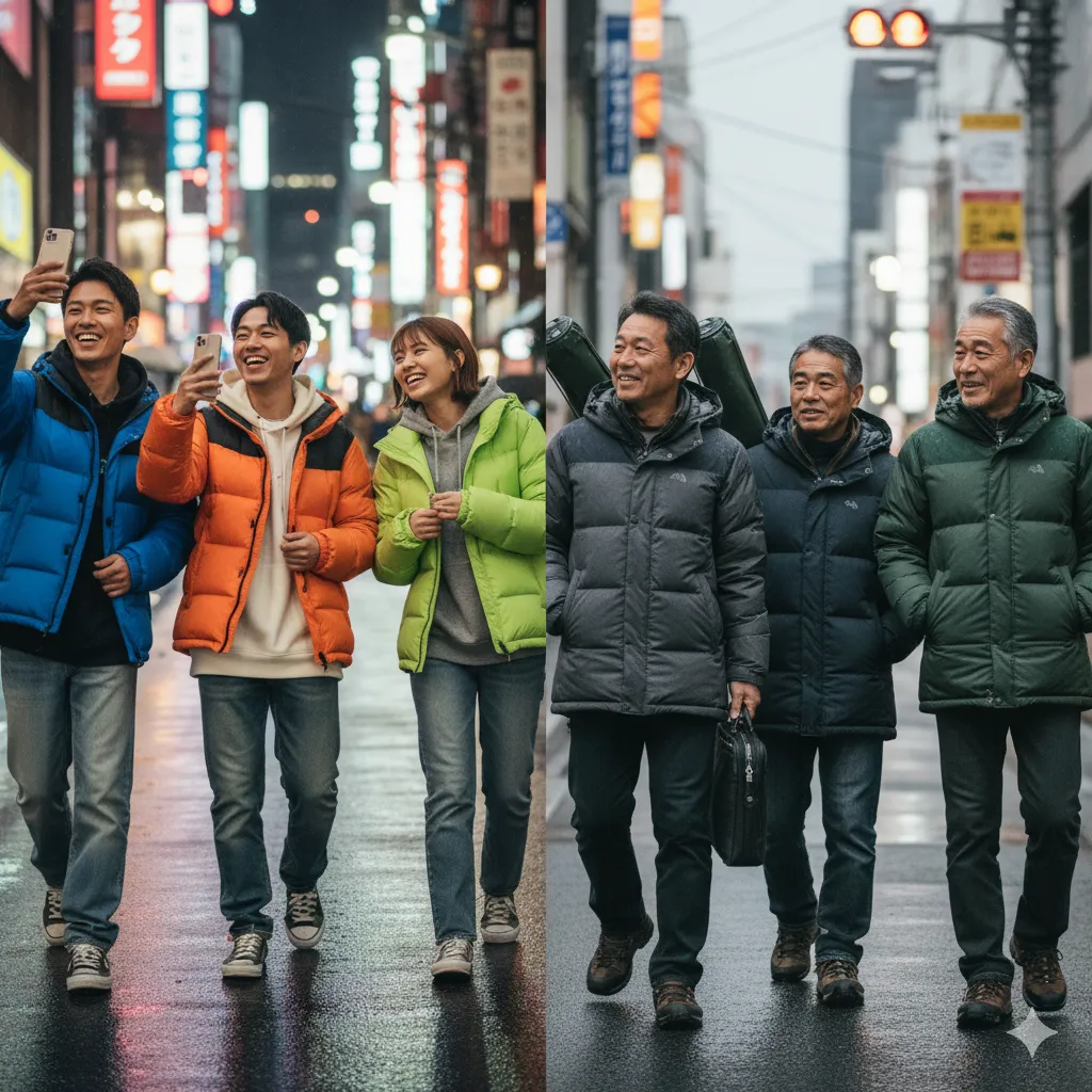 若者やおじさんの着用率は?