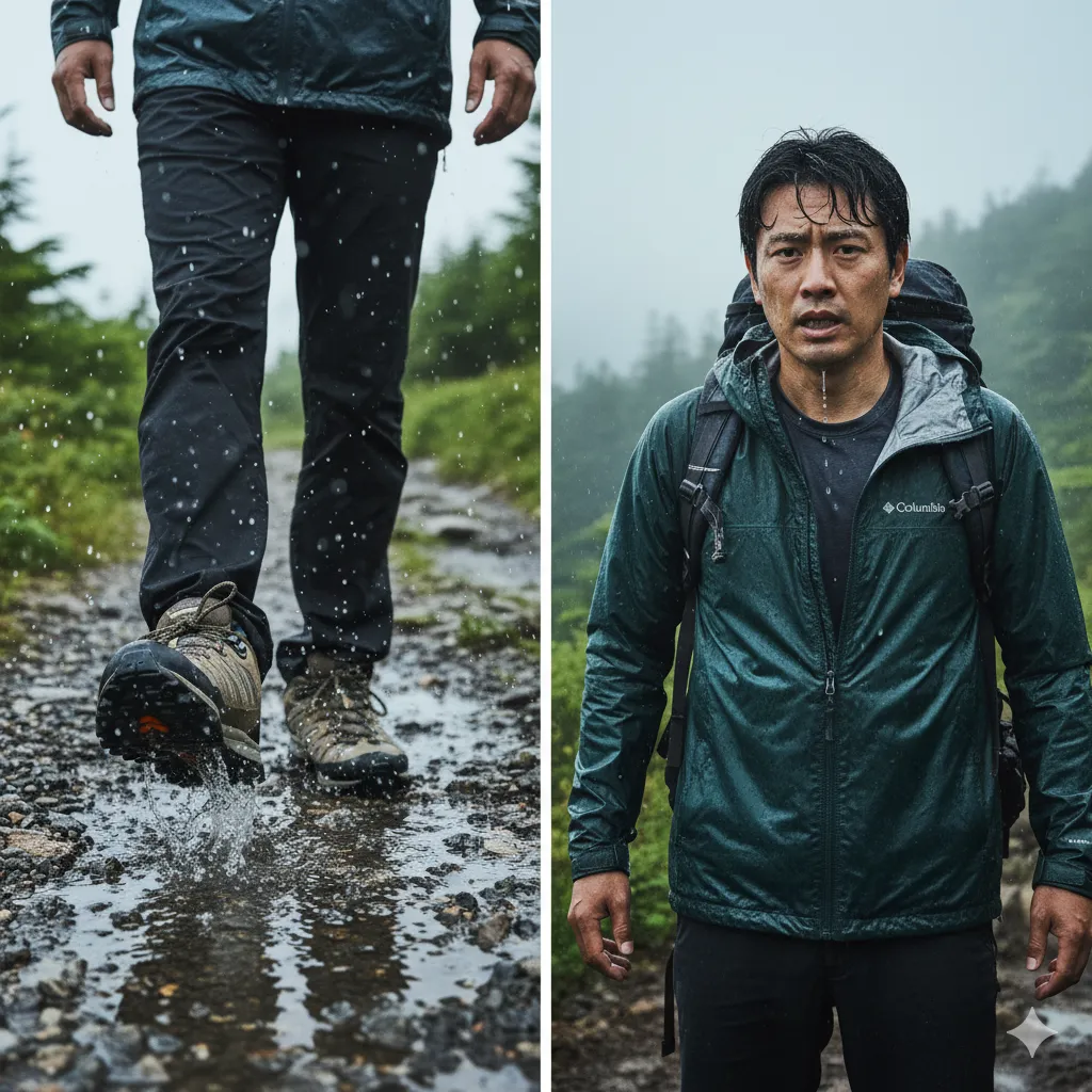 オムニテックの靴は濡れる?ウェアとの違い