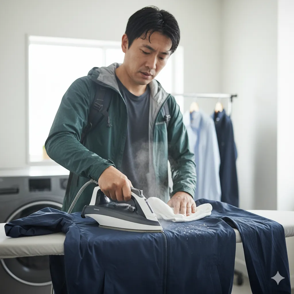 オムニテックの手入れ:撥水復活の熱処理