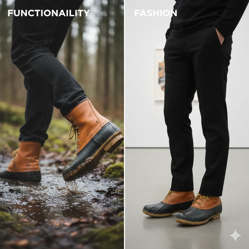 批判の構造：機能性重視とファッション性のトレードオフ