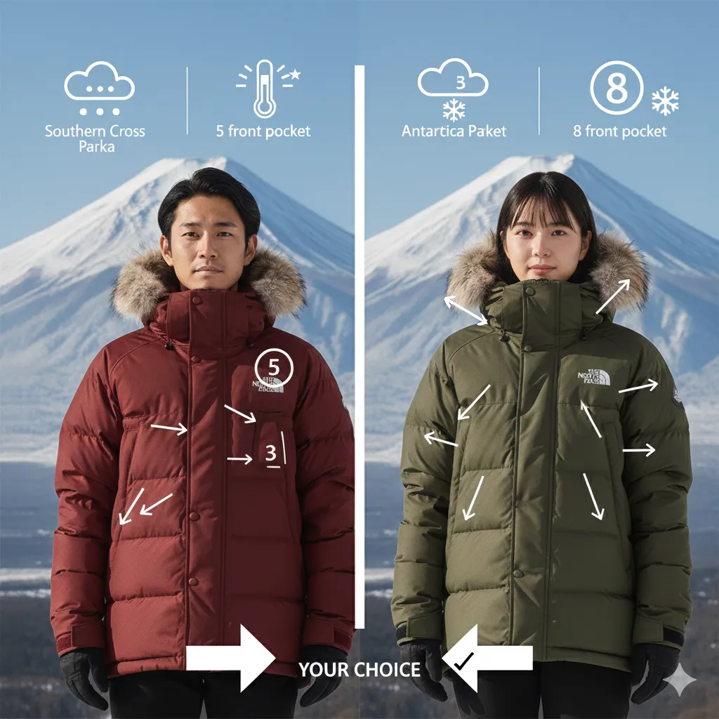 サザンクロスパーカーとアンタークティカの違いで選ぶ