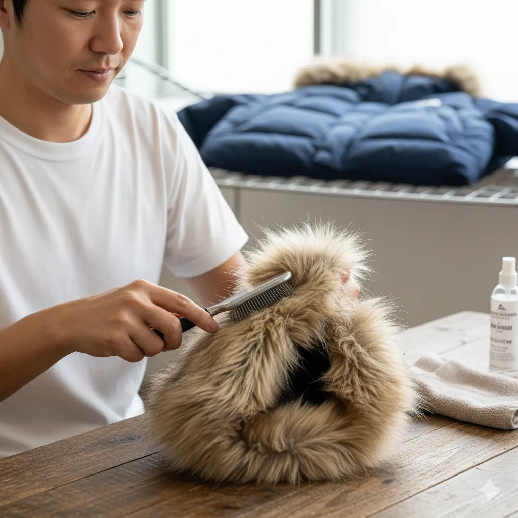 ファーのボリュームを復活させる