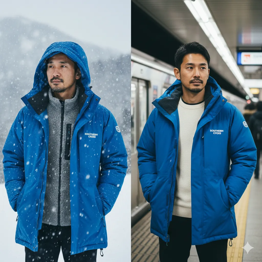 用途で決まるサザンクロスパーカーのサイズ感