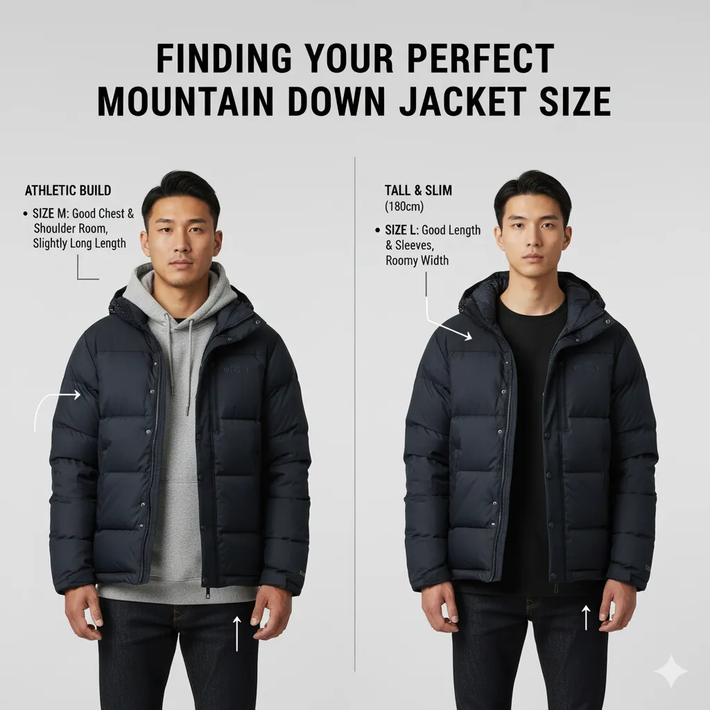 体型別マウンテンダウンジャケットサイズ感の正解