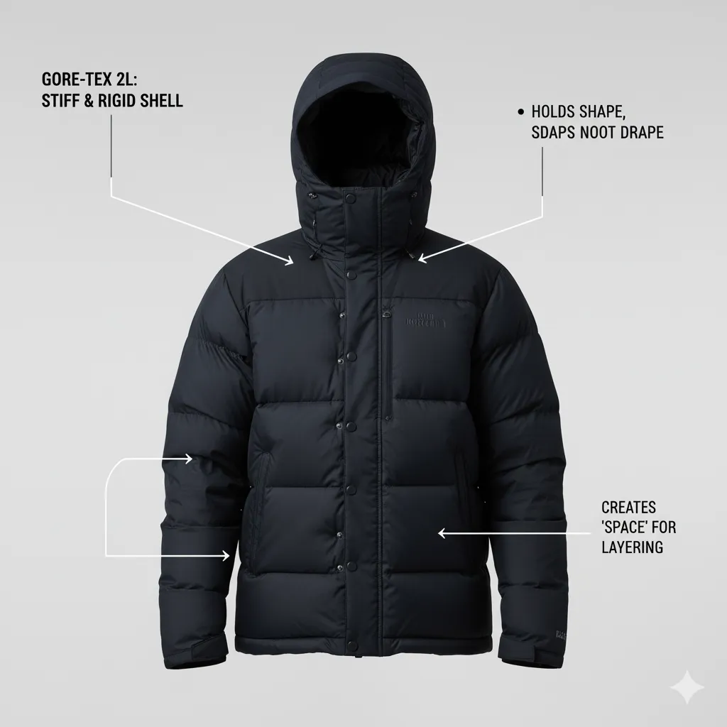 GORE-TEXの硬さが与える影響