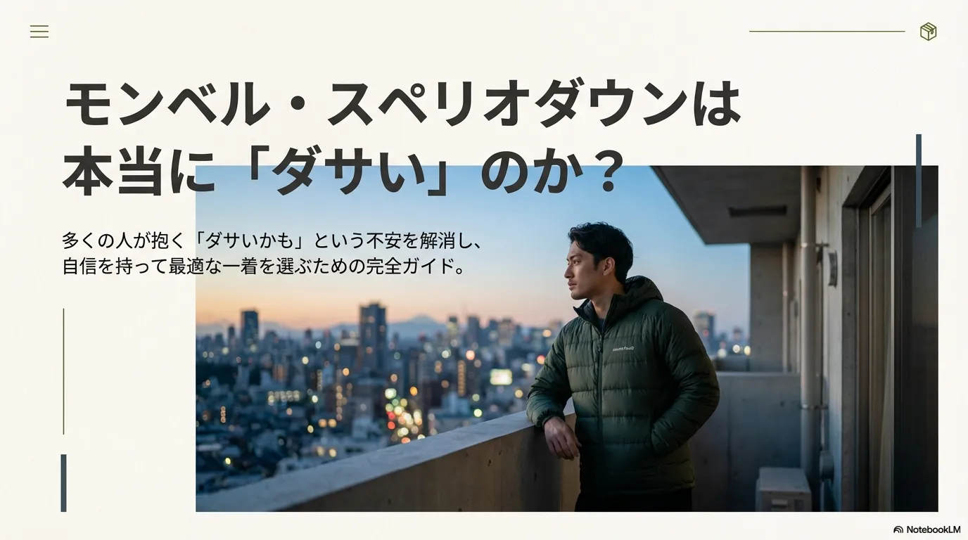 モンベル・スペリオダウンは本当にダサいのか？を解消するための完全ガイド表紙