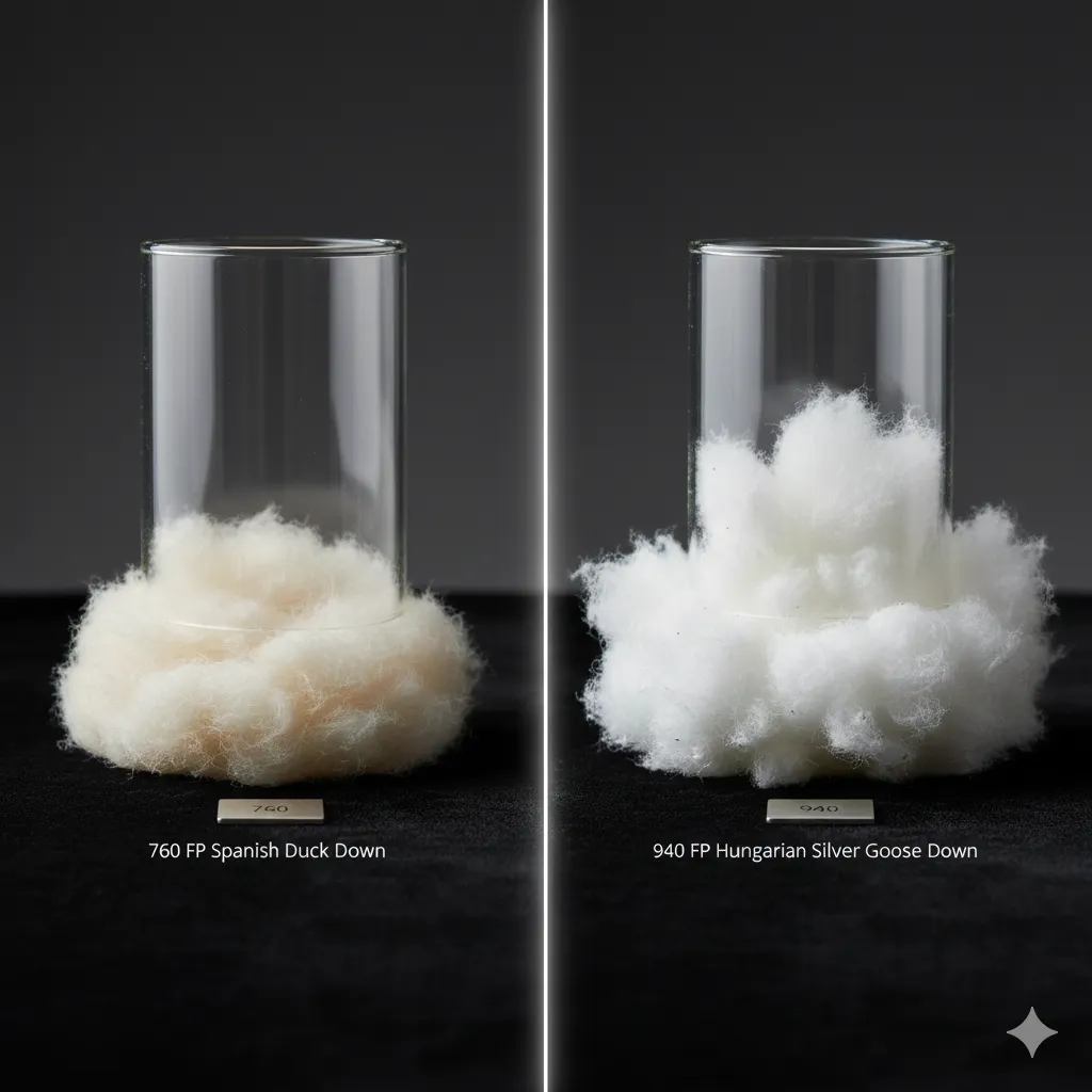 フィルパワーの数値比較