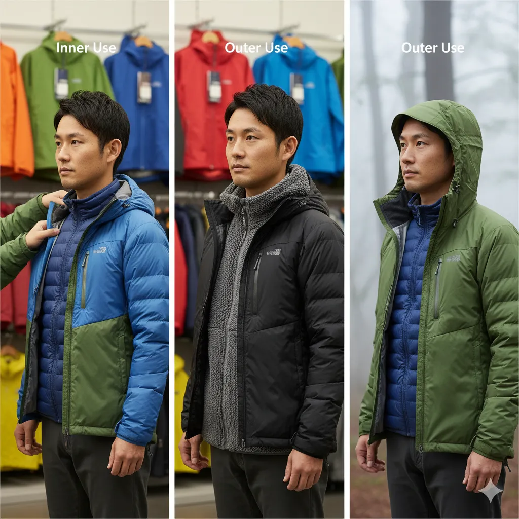 インナーやアウターでのサイズ選び