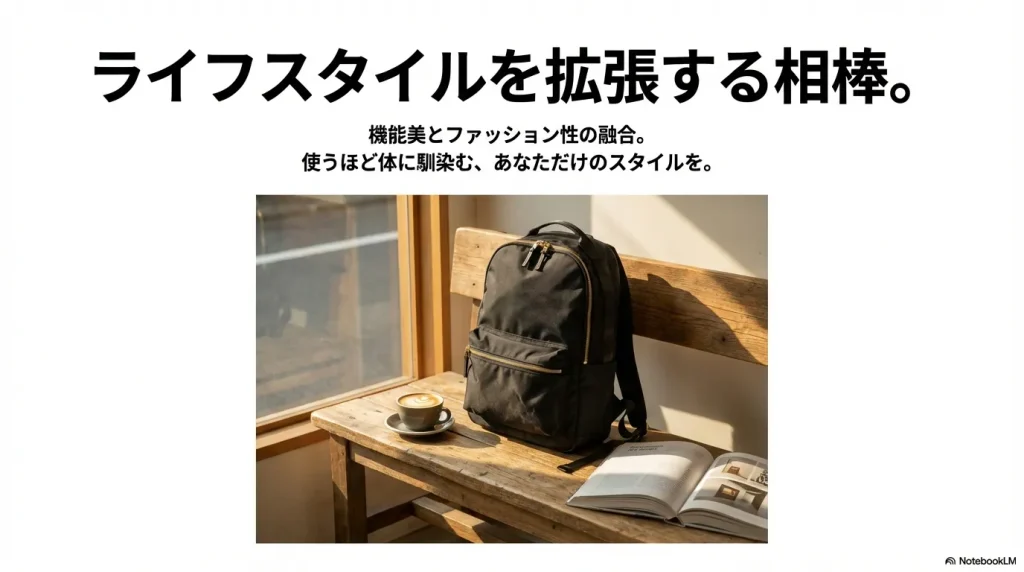 機能美とファッション性の融合を伝え、ライフスタイルを拡張するアイテムとしてのビッグショットのイメージ