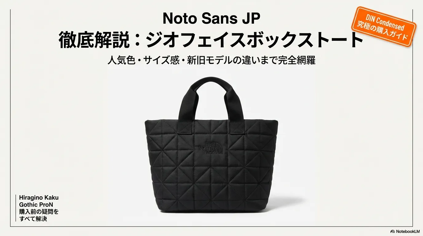 ノースフェイスのジオフェイスボックストート購入ガイドの表紙画像