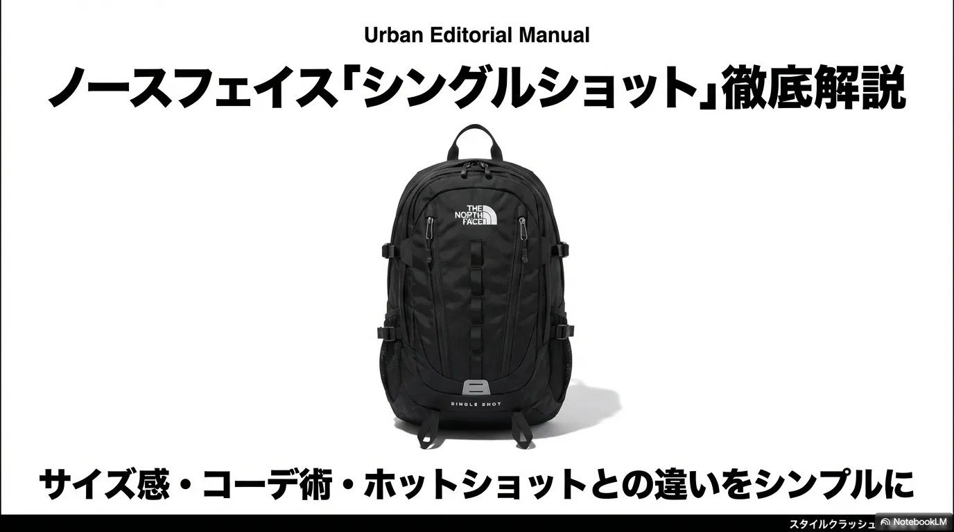 ザ・ノース・フェイスのバックパック「シングルショット」のブラックカラー正面画像