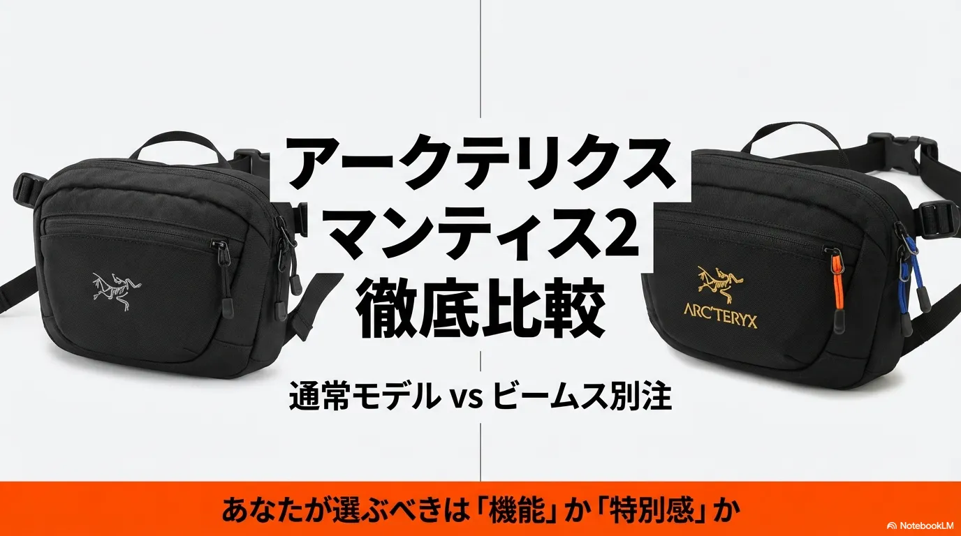 アークテリクスのマンティス2とビームスの違いやサイズ感を解説