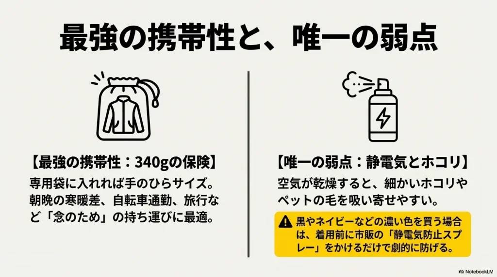 340gという高い携帯性とホコリや静電気という弱点への対策スプレーの紹介